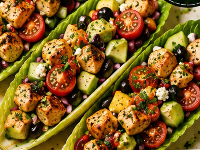 Gluten Free Garlic Chicken Avocado Salad Boats